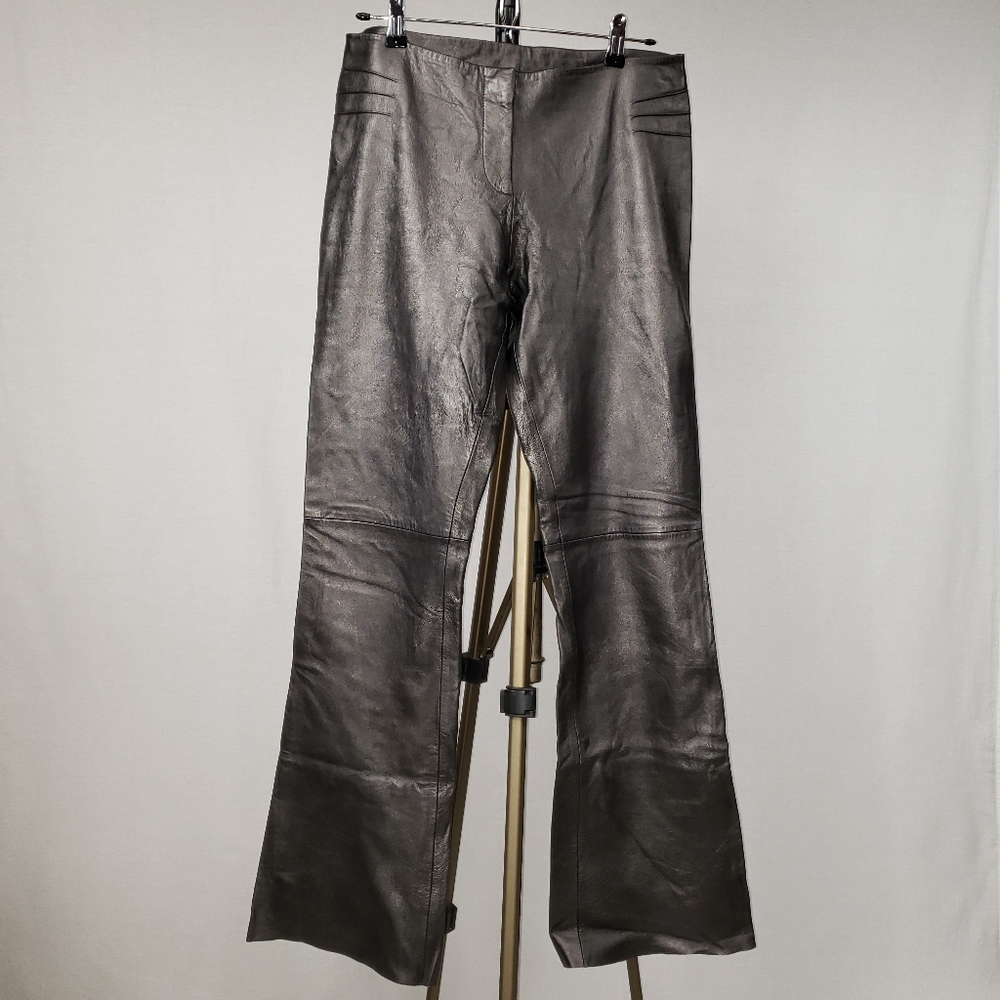 Cache Metallic Leather Pants - image 1